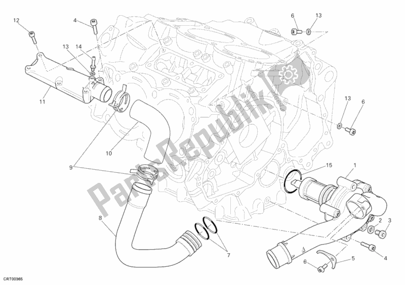 Toutes les pièces pour le Pompa Acqua du Ducati Desmosedici RR 1000 2008